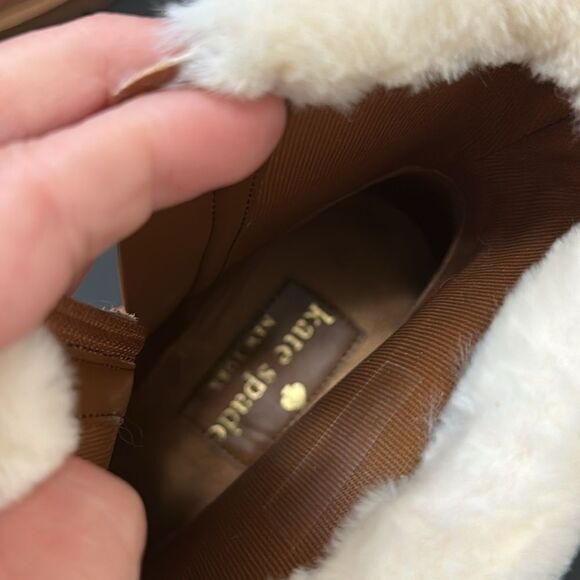 NWOT Kate Spade suede fur trimmed boots booties Bailee Winter - Picture 7 of 9